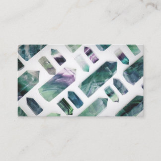 Trendy Niedlich Green Fluorite Crystal Stone Muste Visitenkarte