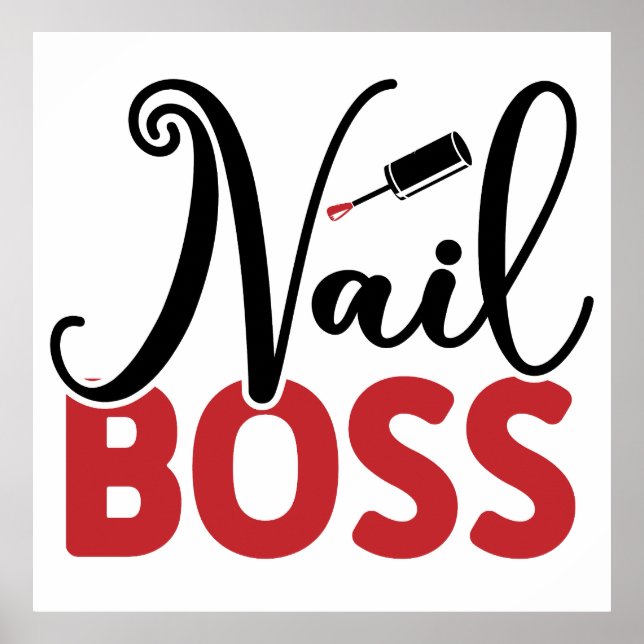 Trendy Niedlich Nail Boss Nail Salon Poster (Vorne)