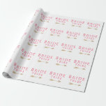 trendy niedlich rosa Braut Stamm Gold Pfeil Design Geschenkpapier<br><div class="desc">Moderner "Brauenstamm" und Imitate goldene Pfeile Design. Sie können Kostüme für das Produkt wählen Sie die Hintergrundfarbe.</div>