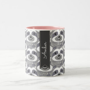Trendy Niedlich Sloths Doodle Zweifarbige Tasse