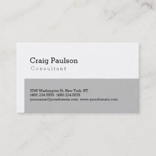 Trendy Niedlich Standard Gray White Business Card Visitenkarte