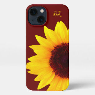 Trendy Niedlich Sunflower Monogram iPhone Hülle