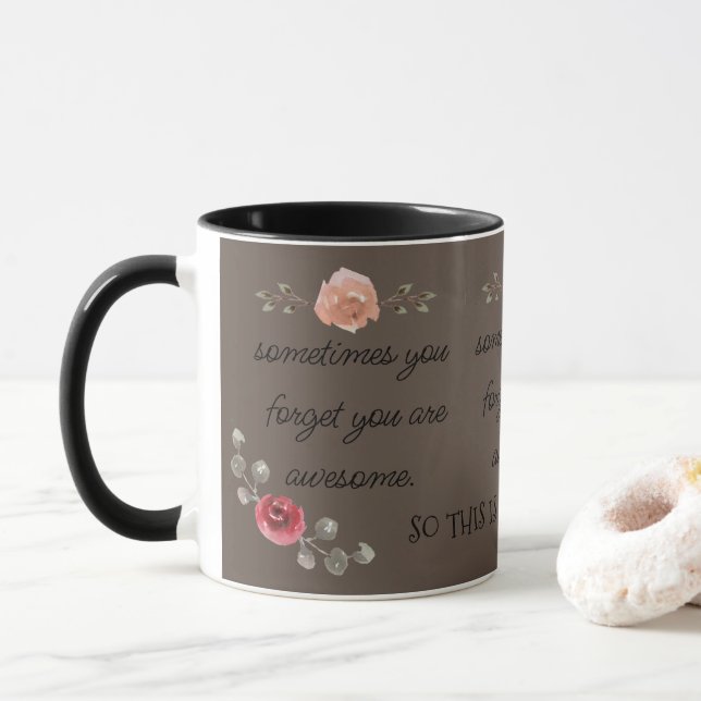 Trendy & Niedliche Blumen Sie sind Phantastischer  Tasse (Mit Donut)