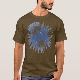 Trendy Night Sky Tree Line Silhouette1219 T-Shirt