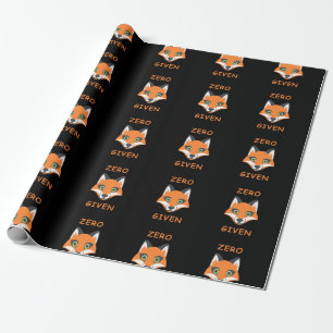 Trendy null Fox gegebener Phrase Emoji Cartoon Geschenkpapier