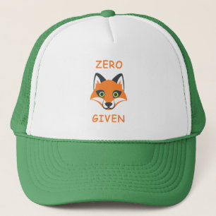Trendy null Fox gegebener Phrase Emoji Cartoon Truckerkappe