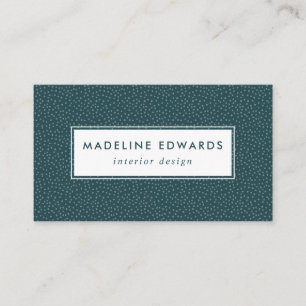 Trendy Ocean Aquamarin Tiny Dot Muster Business Ca Visitenkarte