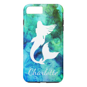 Trendy Ocean Mermaid Silhouette & Name Case-Mate iPhone Hülle