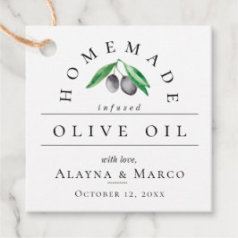 Trendy Olive Oil Wedding Geschenkanhänger