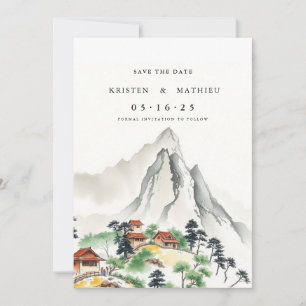 Trendy Online Mountain Save The Date