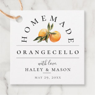 Trendy Orangecello Wedding Geschenkanhänger