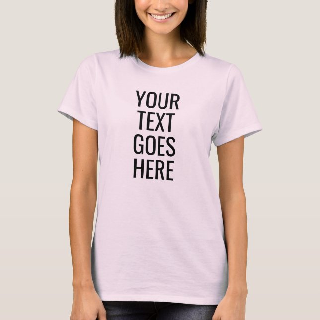 Trendy Pale Womens Girls Front Print Template T-Shirt (Vorderseite)