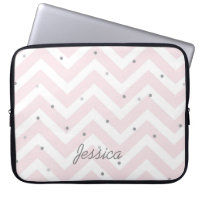 Trendy Pastel Pink Zickzack Dotty Personalisiert
