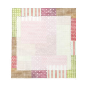 Trendy Patchwork Quilt Notizblock