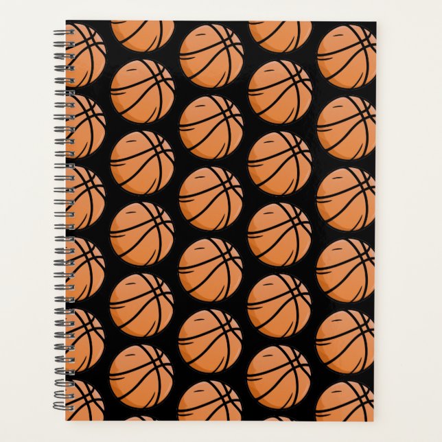 Trendy Pattern Basketball-Spieler und Trainer schw Planer (Vorderseite)