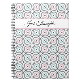 Trendy patterns of pastel gray, pink and blue notizblock
