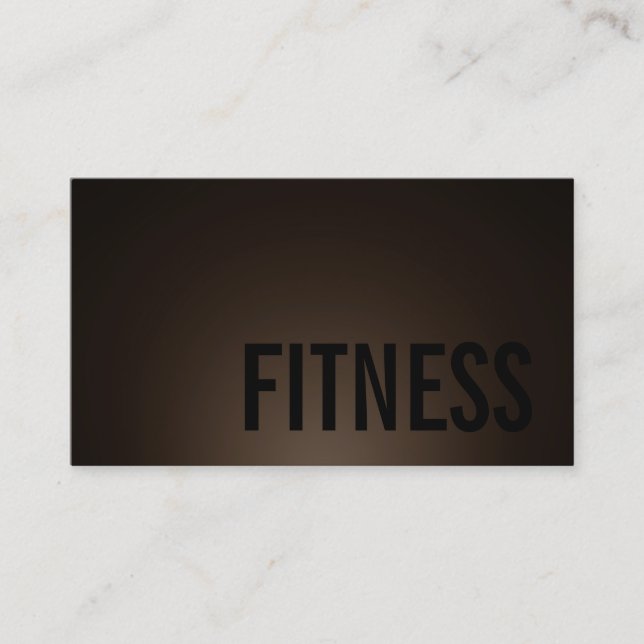 Trendy Personal Fitness Trainer Sporthafen Sepia B Visitenkarte (Vorderseite)
