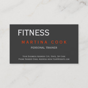 Trendy Personal Trainer Carte de visite moderne