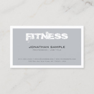 Trendy Personal Trainer Fitness Beruflich Schlicht Visitenkarte