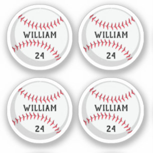 Trendy Personalisiert Baseball Name und Nummer Aufkleber