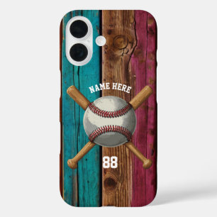 Trendy Personalisiert Baseball Name und Nummer Hol iPhone 16 Hülle