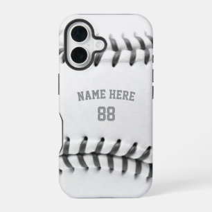 Trendy Personalisiert Baseball Name und Nummer iPhone 16 Hülle