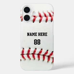Trendy Personalisiert Baseball Name und Nummer iPhone 16 Hülle