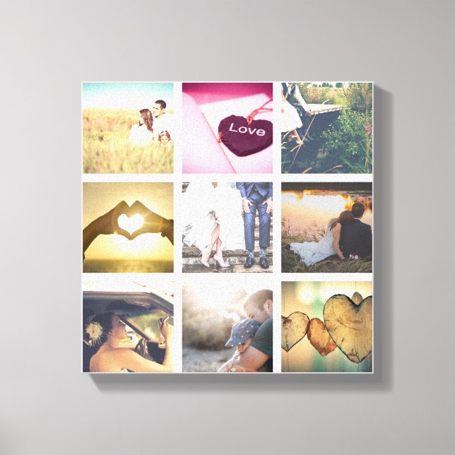 Trendy Personalisiert Foto Collage Leinwanddruck (Vorderseite)