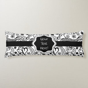 Trendy Personalisiert Hearts und Liebe Doodle Must Seitenschläferkissen
