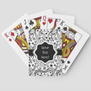 Trendy Personalisiert Hearts und Liebe Doodle Must Spielkarten