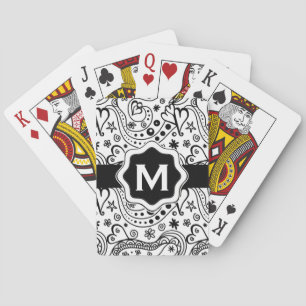 Trendy Personalisiert Hearts und Liebe Doodle Must Spielkarten