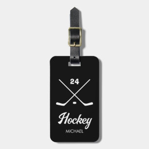 Trendy Personalisiert Hockey Player Name Number Gepäckanhänger
