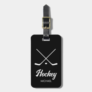Trendy Personalisiert Hockey Player Name schwarz Gepäckanhänger