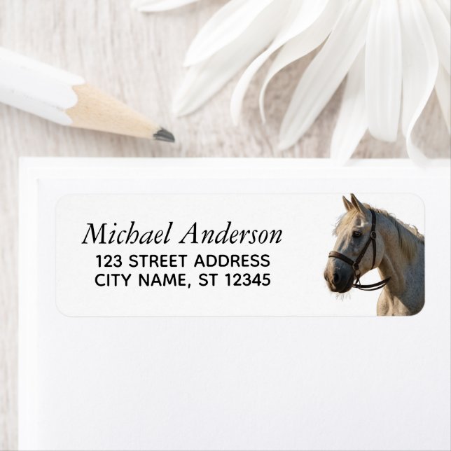 Trendy Personalisiert Horse Rücksendeadresse (Insitu)