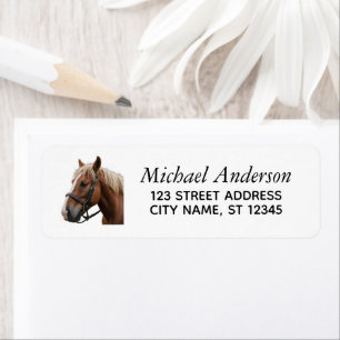 Trendy Personalisiert Horse Rücksendeadresse