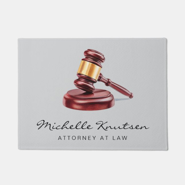Trendy Personalisiert Lawyer Attorney at Law Fußmatte (Vorderseite)