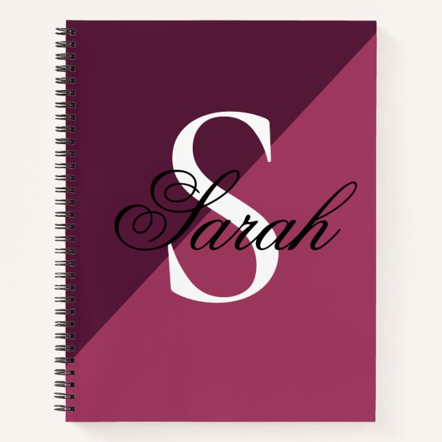 Trendy Personalisiert Monogram Stilvolle Gepäckmar Notizbuch (Vorderseite)