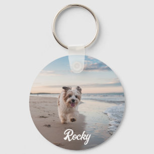 Trendy Personalisiert Pet Foto und Text Dog Lover Schlüsselanhänger