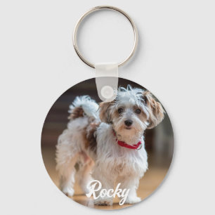 Trendy Personalisiert Pet Foto und Text Dog Lover Schlüsselanhänger