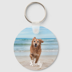 Trendy Personalisiert Pet Foto und Text Dog Lover Schlüsselanhänger