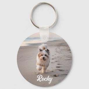 Trendy Personalisiert Pet Foto und Text Dog Lover Schlüsselanhänger
