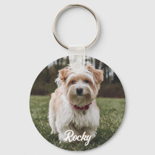 Trendy Personalisiert Pet Foto und Text Dog Lover Schlüsselanhänger