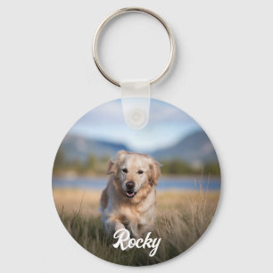 Trendy Personalisiert Pet Foto und Text Dog Lover Schlüsselanhänger