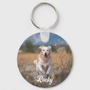 Trendy Personalisiert Pet Foto und Text Dog Lover Schlüsselanhänger