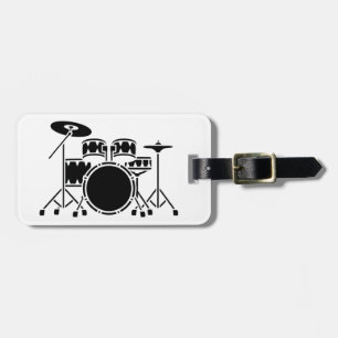 Trendy Personalisiert skull Drum Set Music Drummer Gepäckanhänger