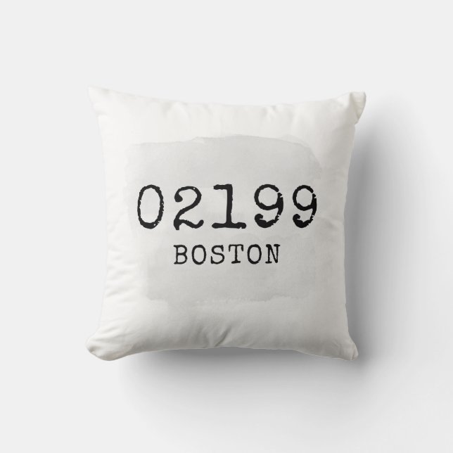 Trendy Personalisiert Town und Zip Code Theme Kiss Kissen (Vorderseite)