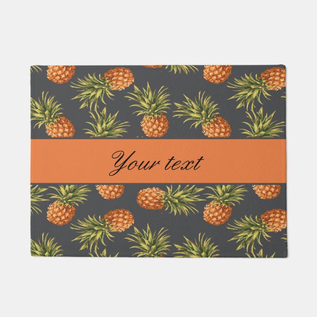Trendy personalisierte Ananas Fußmatte (Vorderseite)