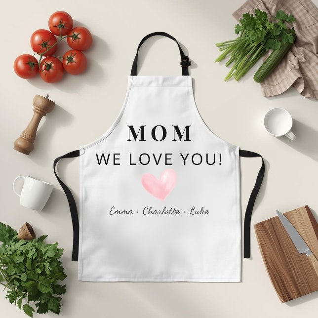 Trendy Personalized Mom We Love You Apron Schürze (Von Creator hochgeladen)