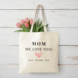 Trendy Personalized Mom We Love You Tote Tragetasche