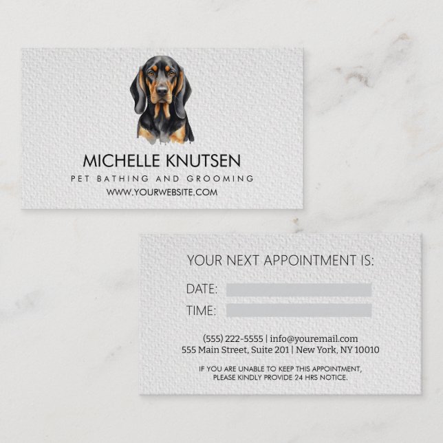 Trendy Pet Bade and Grooming Termin Card Visitenkarte (Vorne/Hinten)